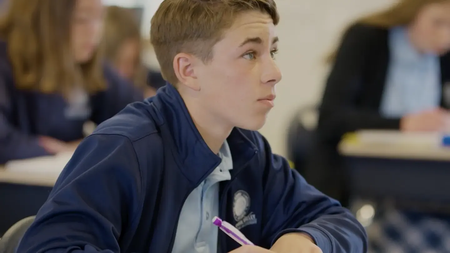 Student in class